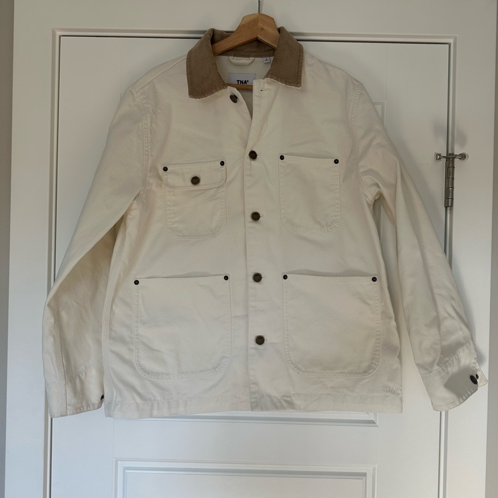 TNA Cream Chore Jacket with Corduroy  Collar